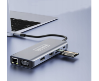 Zenwire Hub 12w1 USB-C 2xHDMI VGA USB 3.0 RJ-45 SD PD 87W - 1604637 - zdjęcie 4